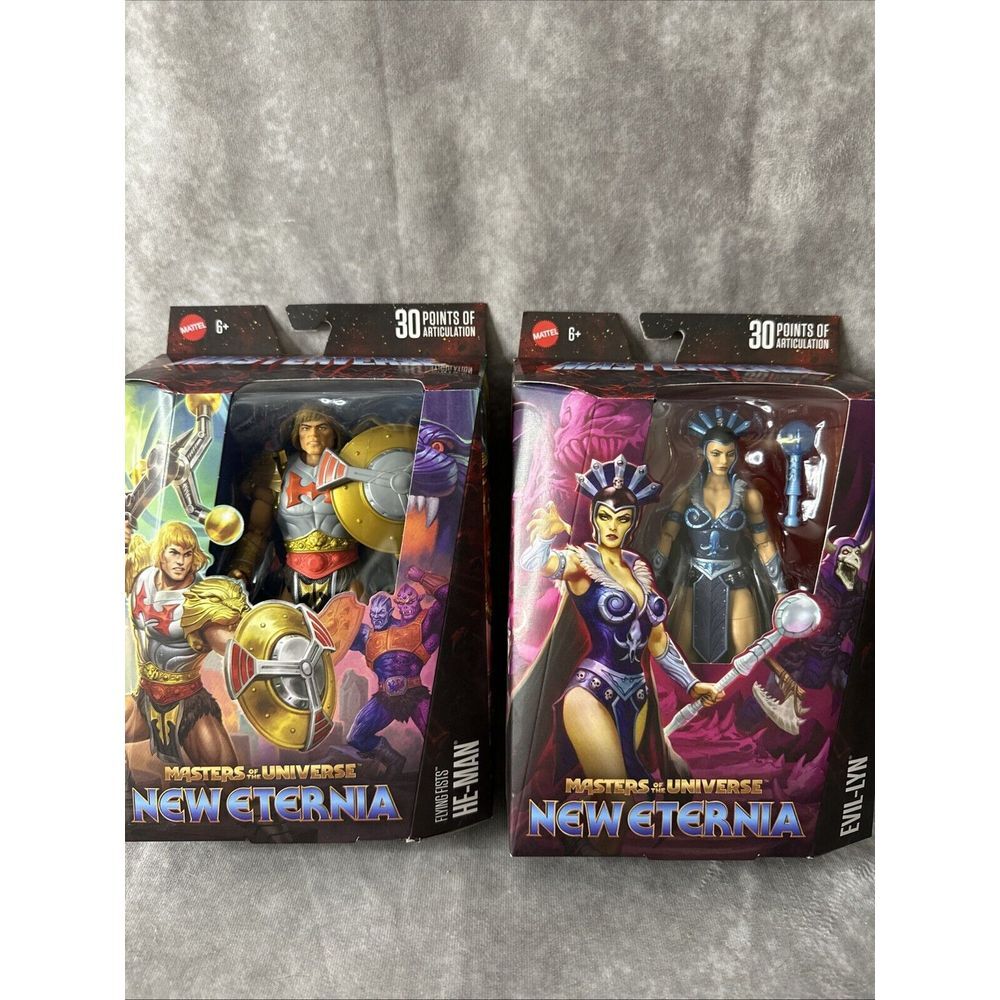 Masters of The Universe Masterverse New Eternia EVIL-LYN‎  & HE-MAN New Sealed